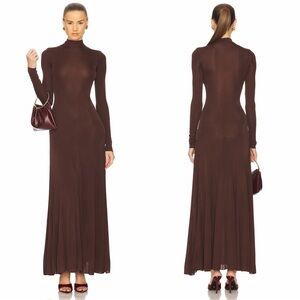 Helsa Zia Maxi Knit Dress in Brown
